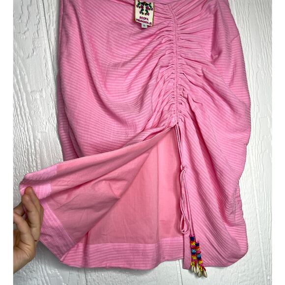 ROOPA PEMMARAJU Pink Corn Fiber Gathered Skirt S - Picture 6 of 12